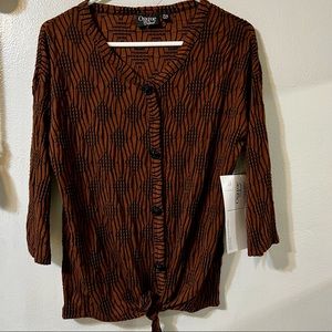 Onque Casual tie front top size PM